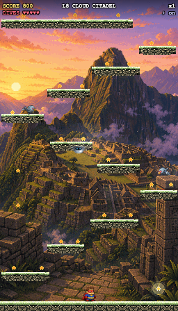 Starbob gameplay in the Cloud Citadel world